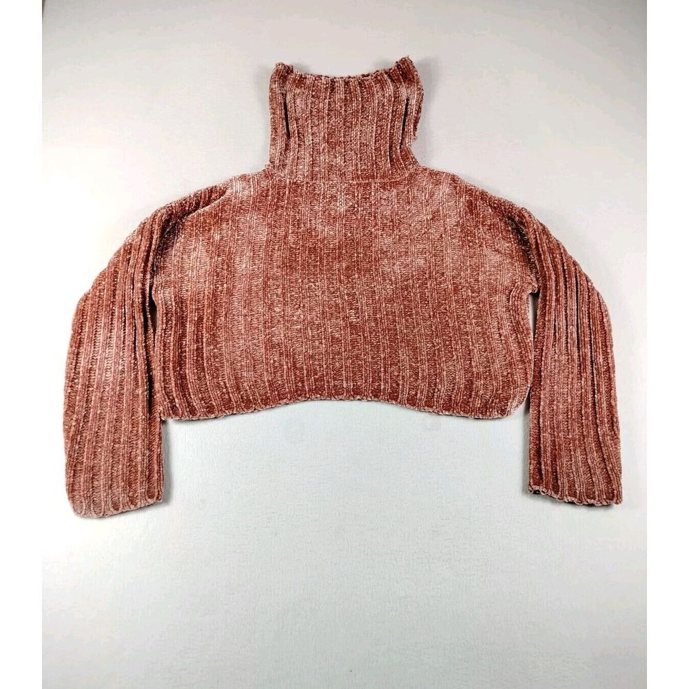 Chelsea & Theodore Cropped Sweater Red Small Cabincore Campcore Cozycore Soft‎